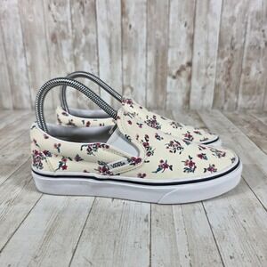 Vans Slip On Floral Sneakers Women's‎ US 6 Shoes Casual Comfort Canvas